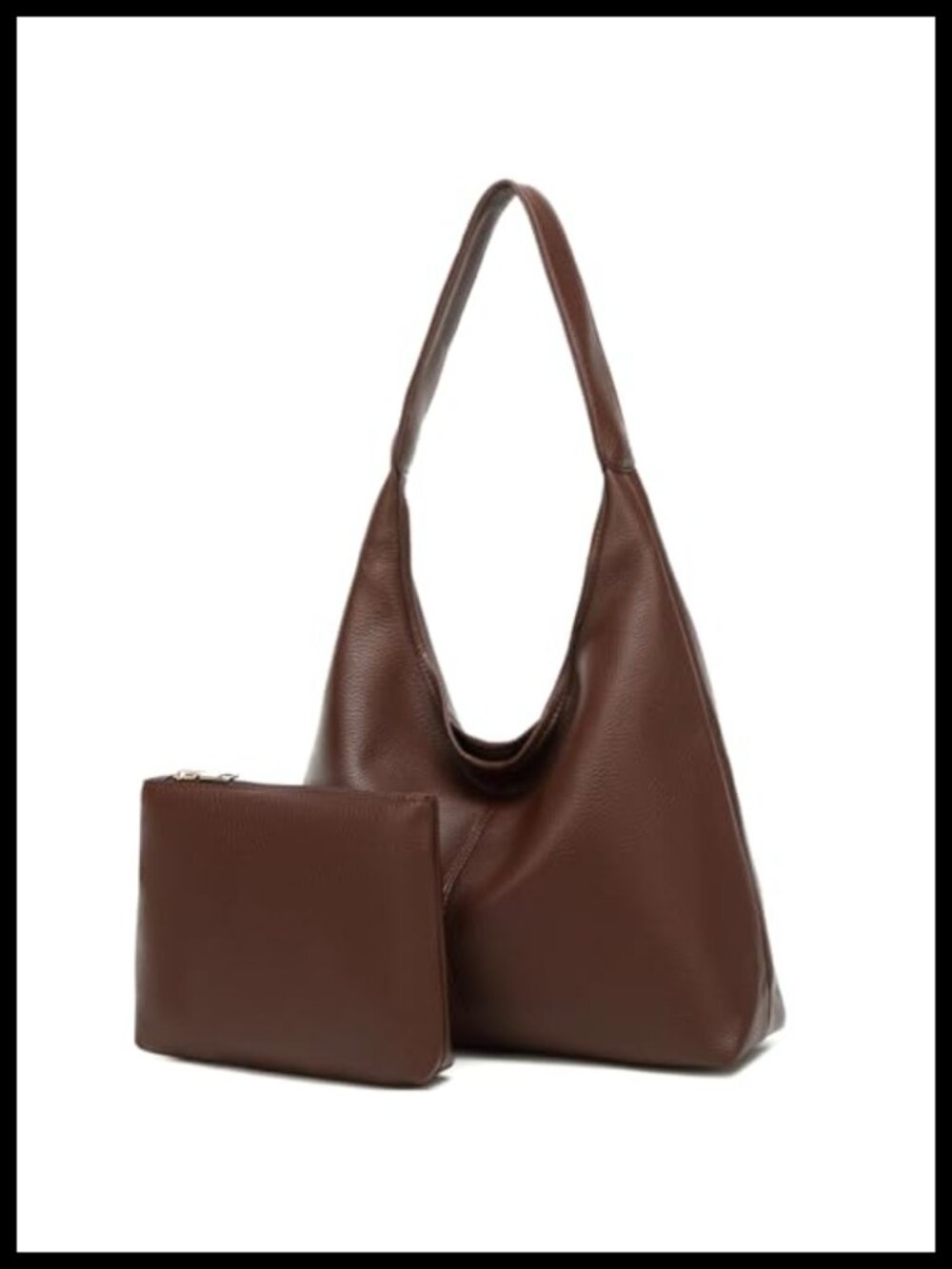 Slouchy Hobo Shoulder Bag PU Leather Tote Purse for Women Work Travel
